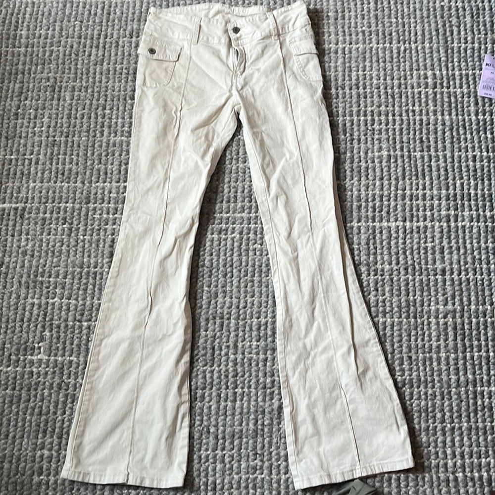 Brandy Melville cream flare jeans